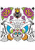 Sugar Skull Day Of The Dead Temporary Tattoo's