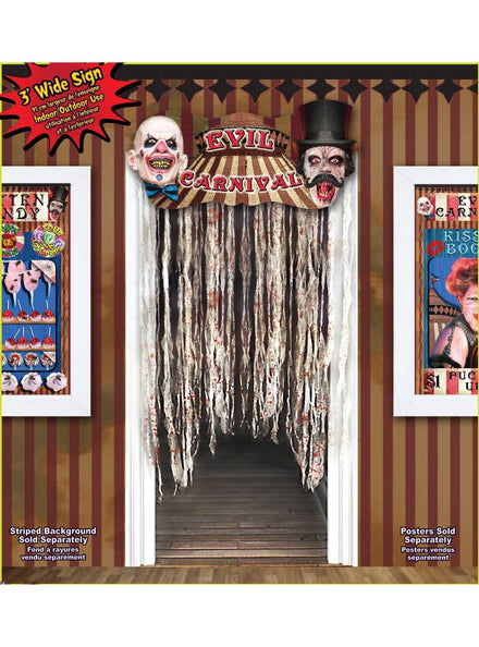 Hanging Evil Carnival Door Curtain Halloween Decoration - Main Image