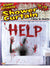 HELP Blood Splattered Halloween Shower Curtain Decoration