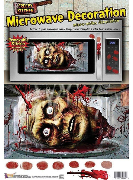 Creepy Kitchen Severed Head Microwave Cover Decoration