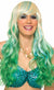 Green and blonde ombre women's mermaid costume wig main image