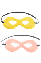 Kids Reversible Yellow and Pink Superhero Costume Mask Image