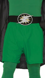Bright Green Adult's Superhero Satin Boxer Shorts Costume Accessory Main Image