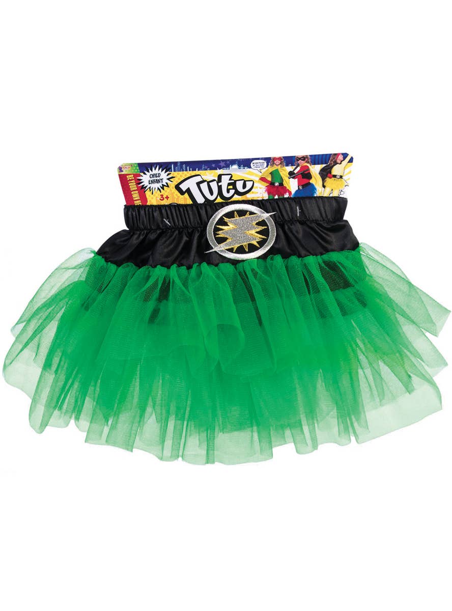 Girls Hero Green Tutu Costume Skirt Main Image