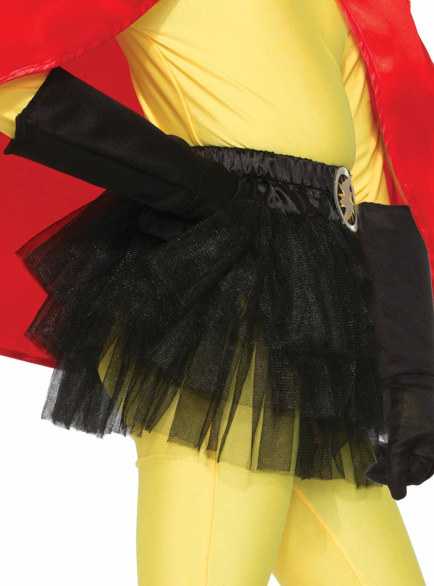 Girls Black Hero Mini Skirt Costume Tutu Main Image