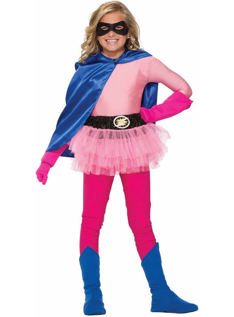 Girls Pale pink Superhero Costume Tutu Skirt Accessory Alternative Image