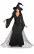 Women's Long Black Scary Black Mist Halloween Witch Fancy Dress Costume Main Image