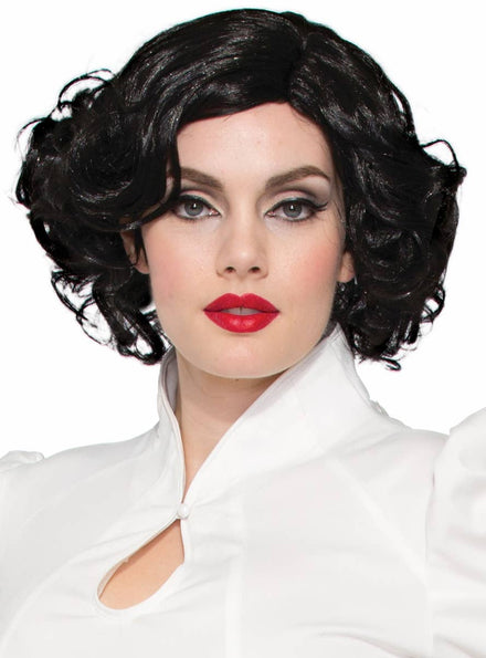 Women's Curly Black 1940's Costume Wig