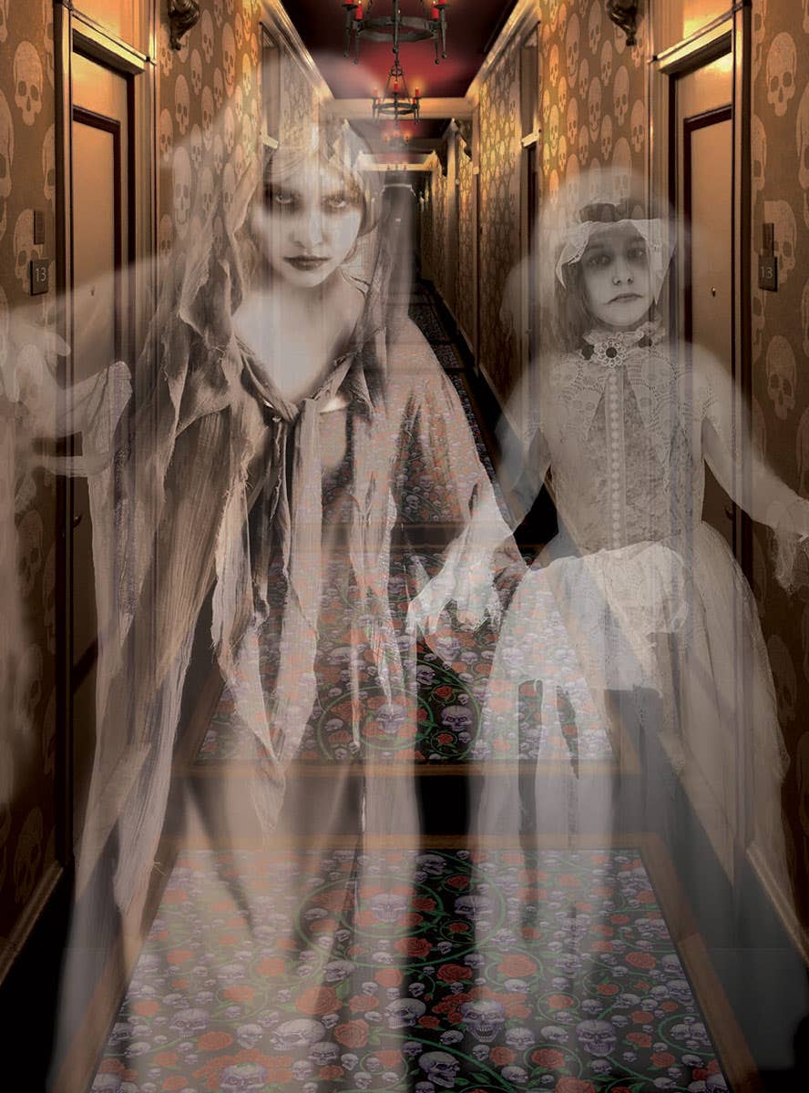 Haunted House Hallway Halloween Poster - Close Image