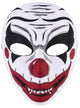 Black, Red and White Evil Clown Halloween Costume Mask