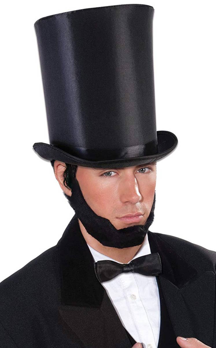 Abraham Lincoln Tall Stove Pipe Top Hat Deluxe Costume Accessory - Main Image