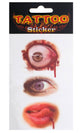 Image of Halloween Bloody Eyes and Lips Temporary Tattoos