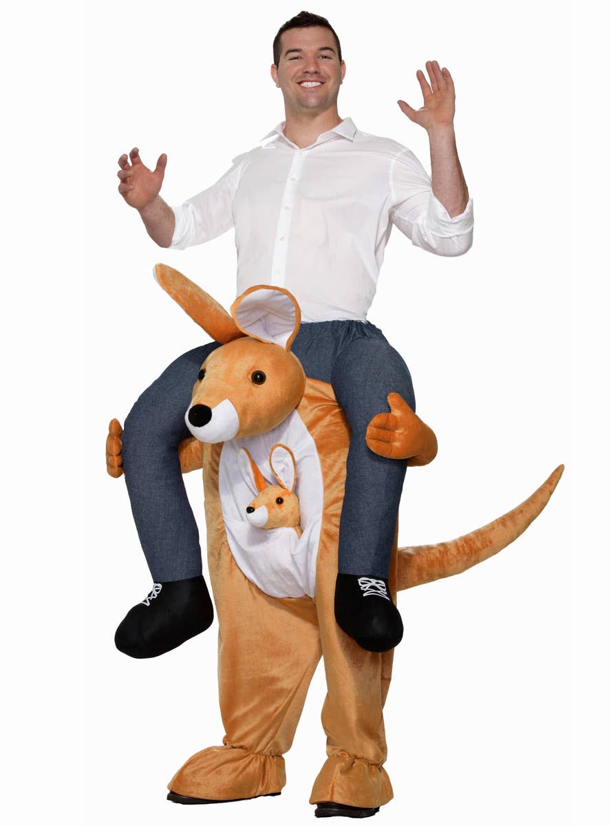 Kangaroo Ride On Piggyback Novelty Dress Up Costume Front