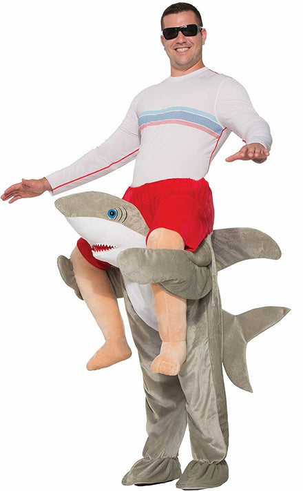 Adult's Shark Piggyback Fancy Dress Costume