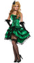 Emerald Green Wild West Saloon Can Can Girl Fancy Dress Costume Main Image