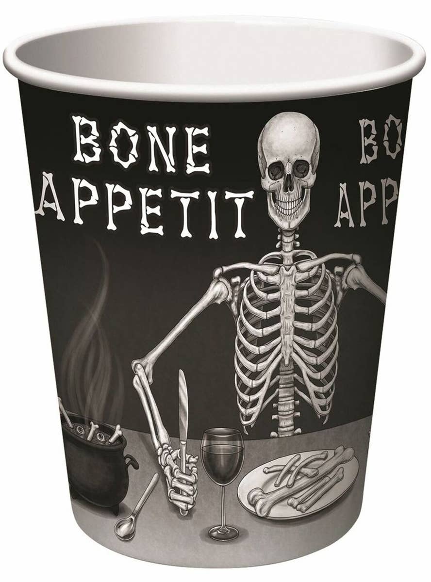 Skeleton Bone Appetit Halloween Paper Cups Set of 8 