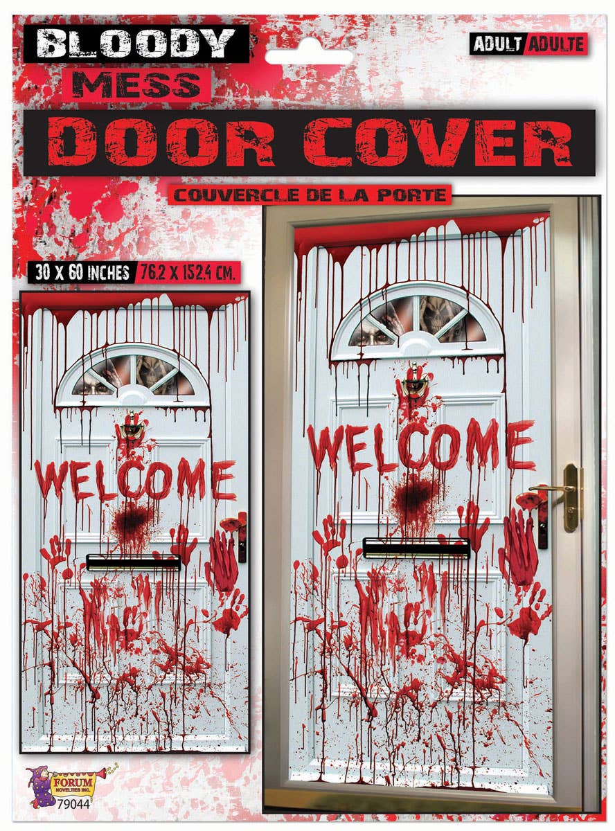 Image of Bloody Mess Welcome Halloween Door Cover