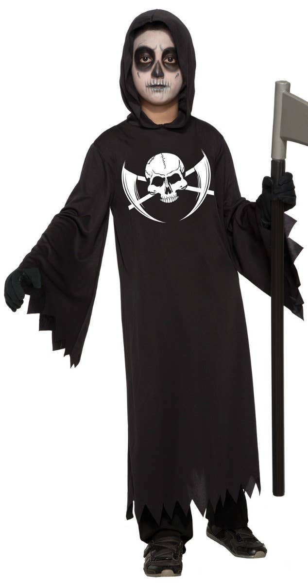Boys Dark Reaper Halloween Fancy Dress Costume Main Image