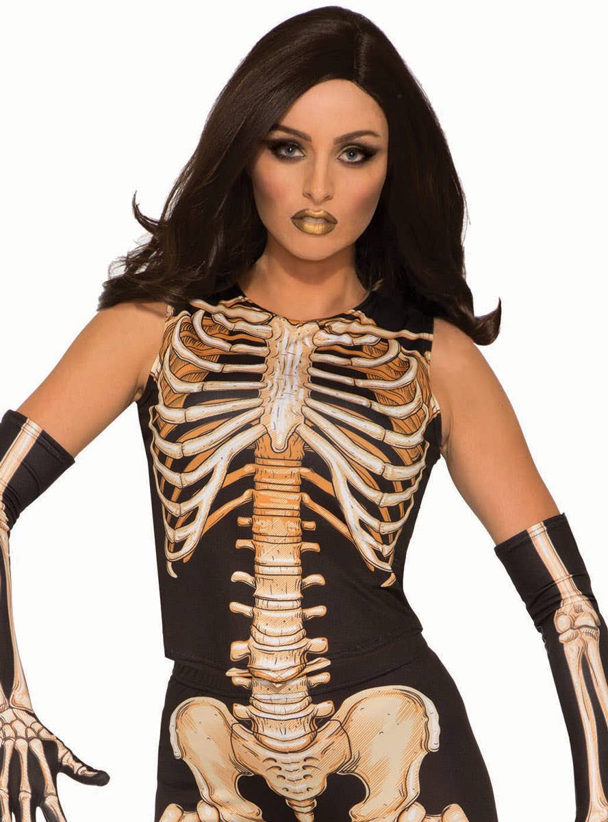 Women's Skeleton Halloween Costume - Close Image 2