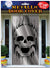 Metallic Silver and Black Skull Door Cover Decoration - Main Image