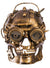 Skull Face Antique Bronze Steampunk Costume Mask