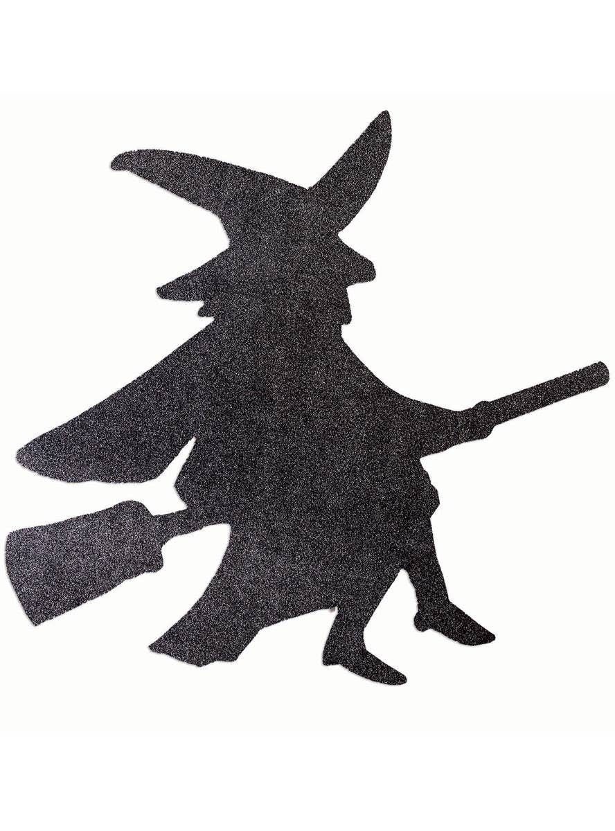 Black Glitter Witch Decoration