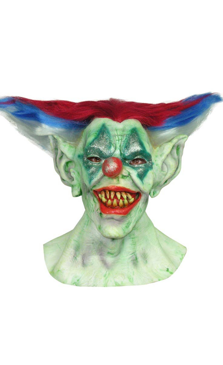 Outta Control Clown Evil Horror Halloween Latex Mask Costume Accessory Main Image