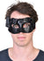 Men's Matte Black Steampunk Costume Mask