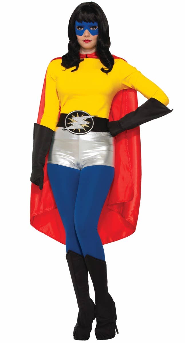 Adult's Red Superhero Fancy Dress Costume Cape Main Image