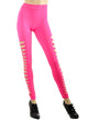 Image of Shredded 80s Neon Pink Footless Women's Costume Leggings