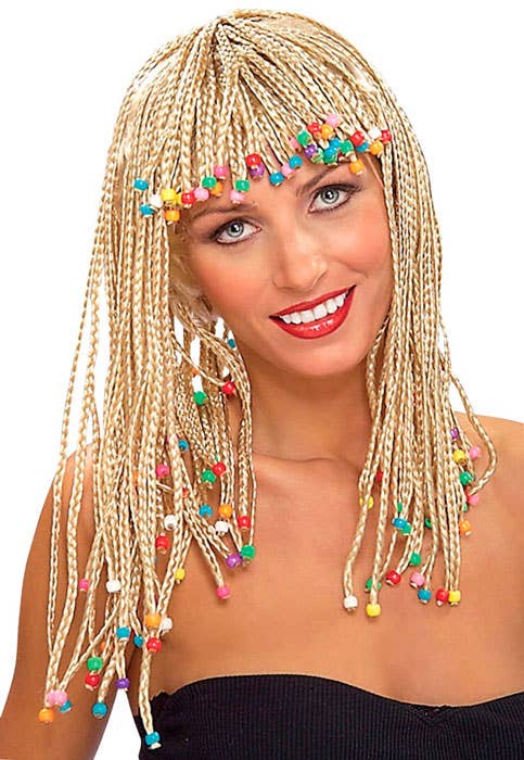 Braided Blonde Hip Hop Conrow Costume Wig for Women