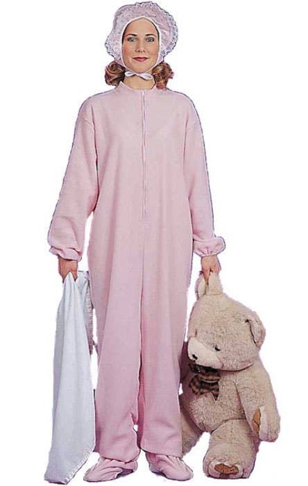 Womens Pink Adult Baby Jumpsuit Jammies