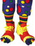 Adult's Funny Colourful Circus Clown Shoes And Toe Socks Costume Accessory Main View