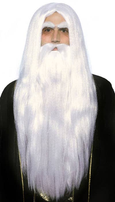 Wizard Wig | Merlin Wizard Beard and Wig Set | Halloween Wigs