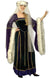 Deluxe Green and Purple Velvet Medieval Women's Costume - Main Image
