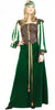 Womens Maid Marion Renaissance Green Costume Dress - Main Image