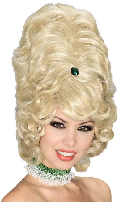 1960s Jewelled Blonde Beehive Costume Wig for Women