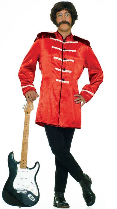 Red Beatles Men's British Rock Star Costume Front