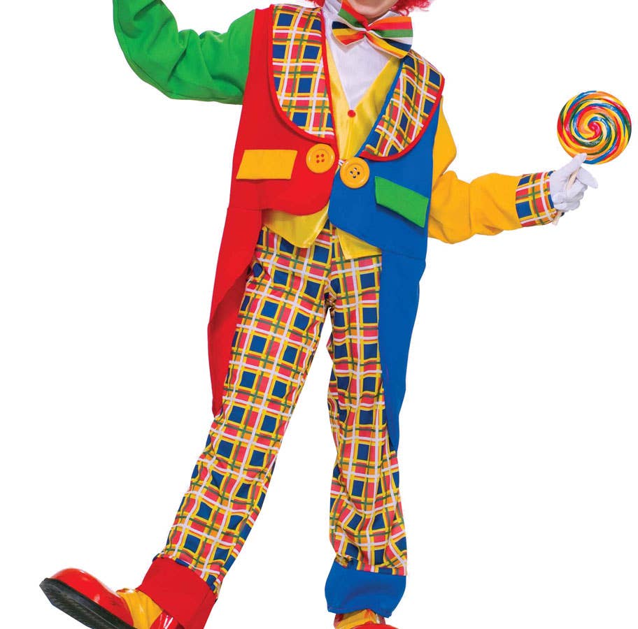 Circus Clown Kid's Carnival Book Week Costume Front