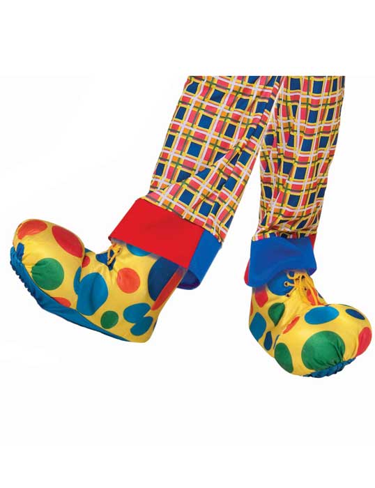 Adults Novelty Rainbow Polka Dot Clown Shoe Covers