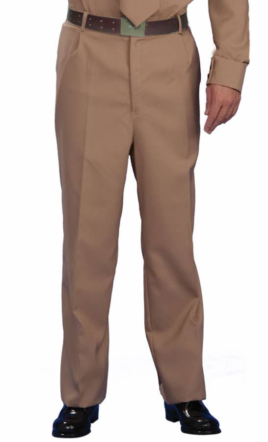 Tan WWII Army General Men's 1940's Costume - Pants Image