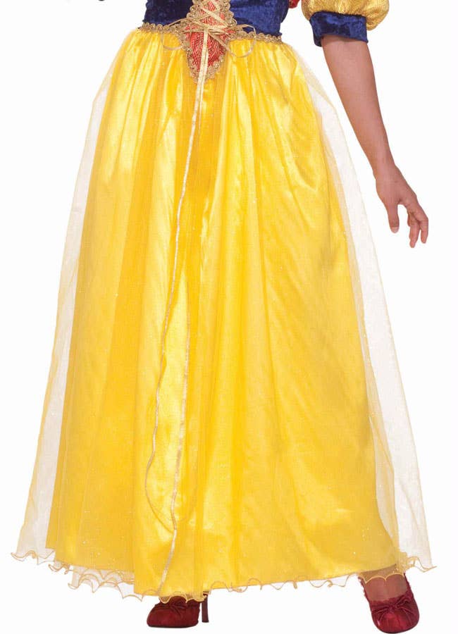 Womens Deluxe Snow White Long Disney Dress Costume - Bottom Image