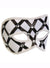 Black and White Harlequin Half Mask Masquerade Mask