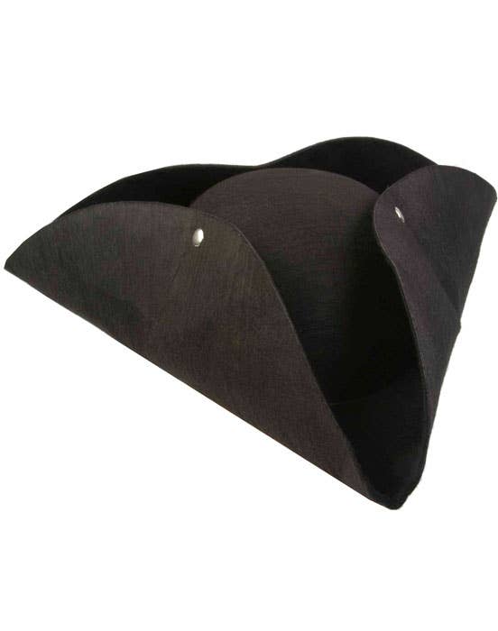 Black Feltex Pirate Tricorn Costume Hat