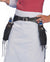 Black Vinyl Bottle Holster Costume Belt with Adjustable Silver Square Buckle