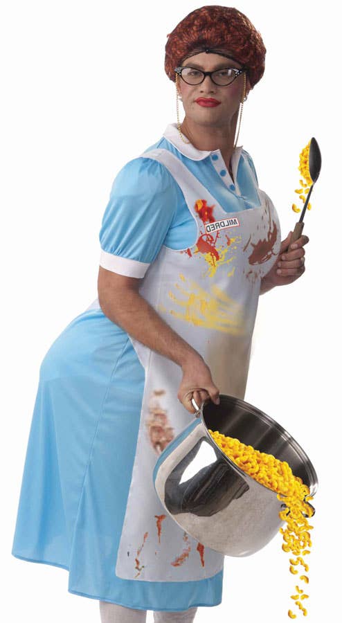 Novelty Men's Mildred the Lunch Lady Costume - Alternative Image