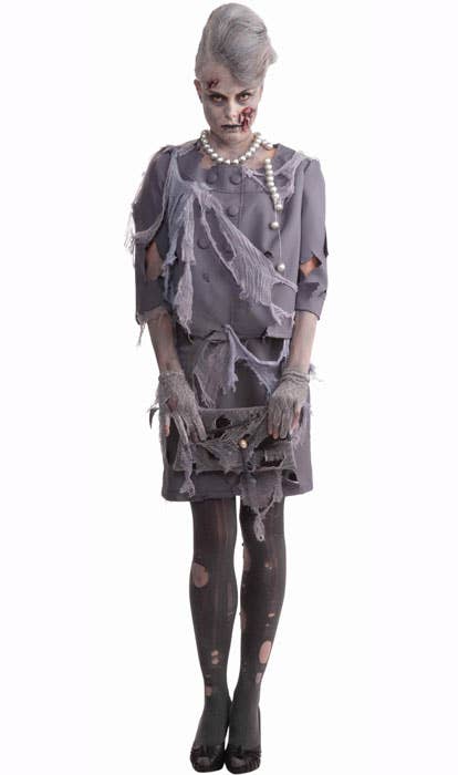 Women's 1950's Zombie First Lady Costume Front View