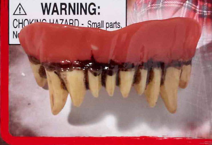 Novelty Werewolf Teeth and Putty Halloween Costume Accessory - Close Image