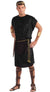 Versatile Black Velveteen Costume Tunic for Men - Main Image