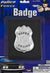 Silver Police Badge on Black Faux Leather Wallet Costume Accessory - Main Image